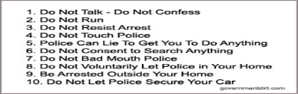 10 MOST IMPORTANT THINGS WHEN CONFRONTED BY THE FUZZ